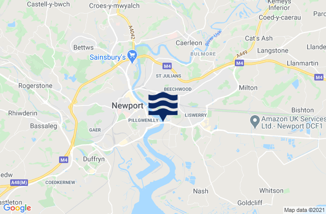 Langstone, United Kingdomの潮見表地図