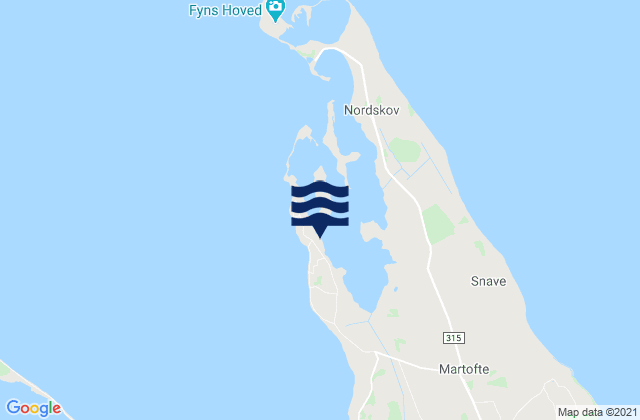 Langø, Denmarkの潮見表地図