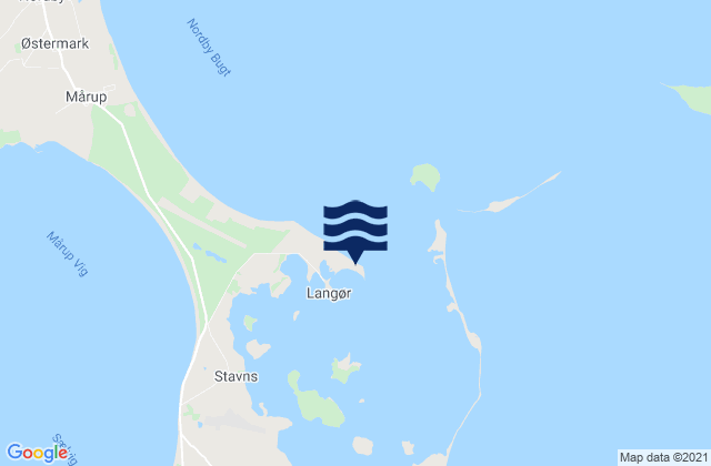 Langør, Denmarkの潮見表地図