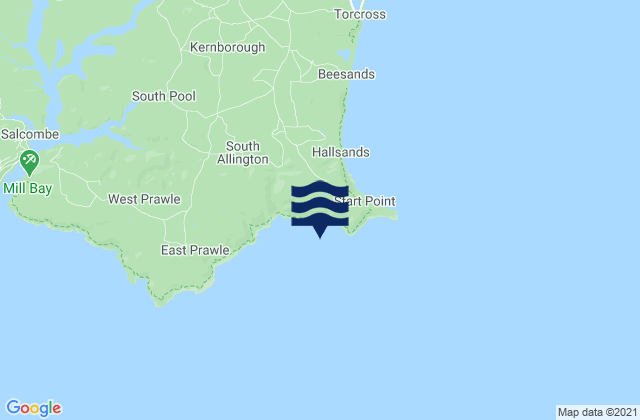 Lannacombe Bay, United Kingdomの潮見表地図