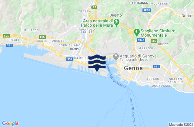 Lanterna, Italyの潮見表地図