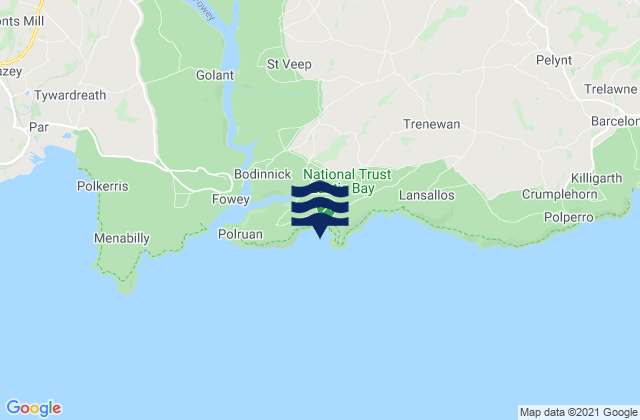 Lantic Bay Beach, United Kingdomの潮見表地図