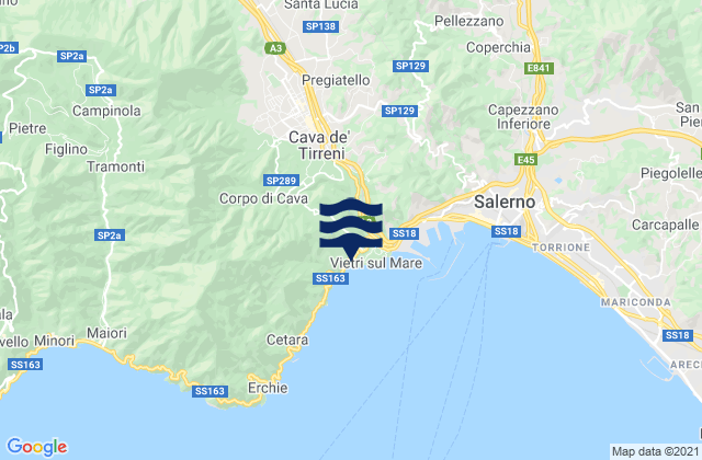 Lanzara, Italyの潮見表地図