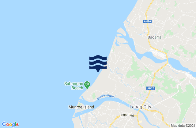 Laoag City, Philippinesの潮見表地図