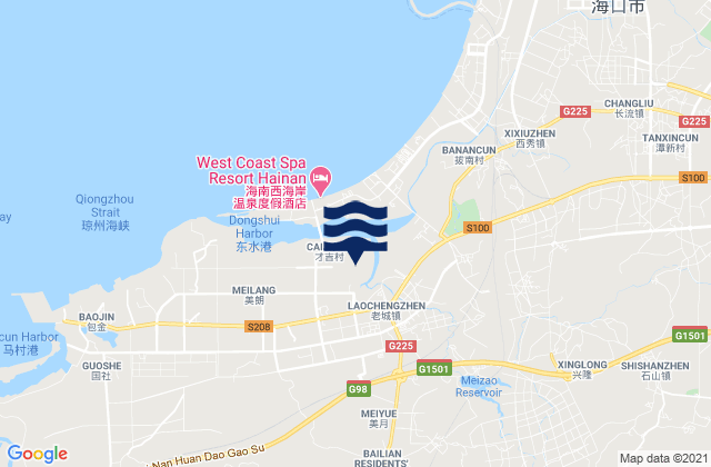 Laocheng, Chinaの潮見表地図