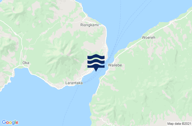 Larantuka, Indonesiaの潮見表地図