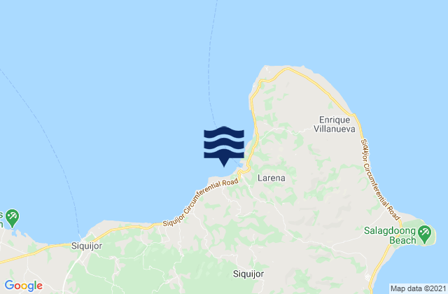 Larena (Siquijor Island), Philippinesの潮見表地図