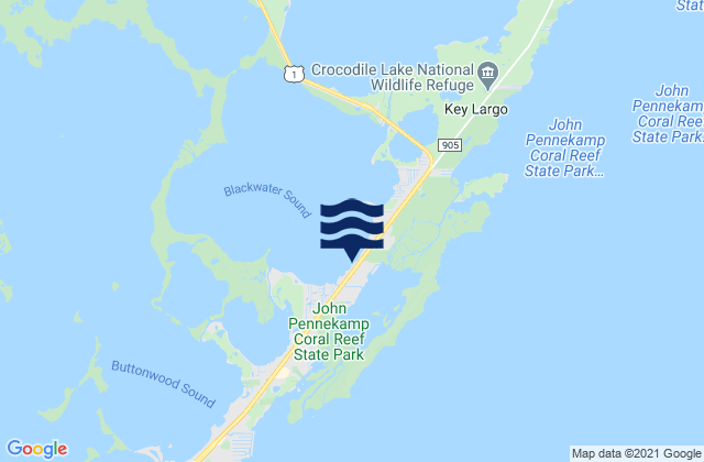 Largo Sound (Key Largo), United Statesの潮見表地図