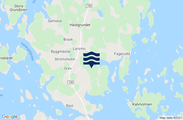 Larsmo, Finlandの潮見表地図