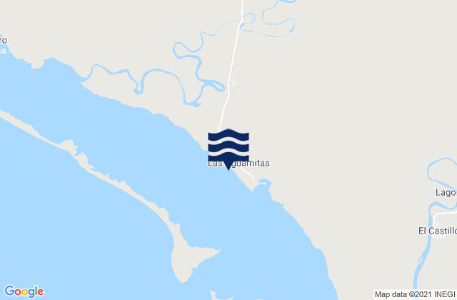 Las Aguamitas, Mexicoの潮見表地図
