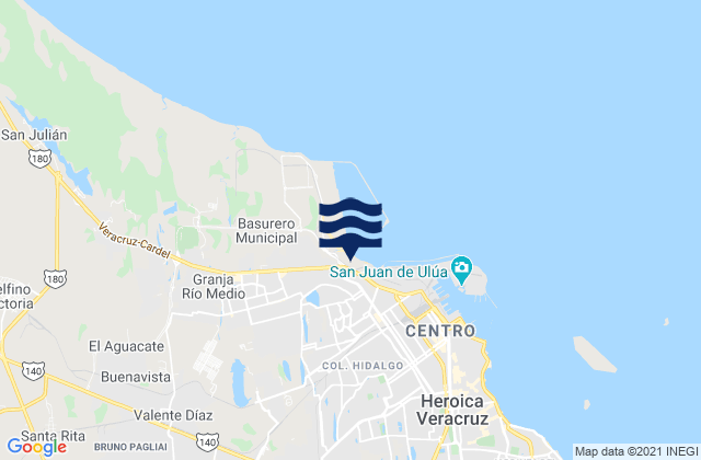 Las Amapolas, Mexicoの潮見表地図