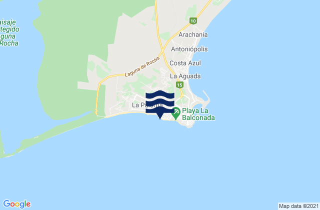 Las Botes, Brazilの潮見表地図