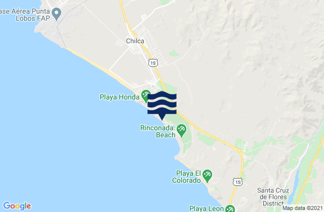 Las Gramas, Peruの潮見表地図