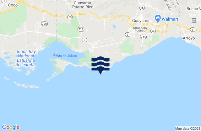 Las Mareas, Puerto Ricoの潮見表地図