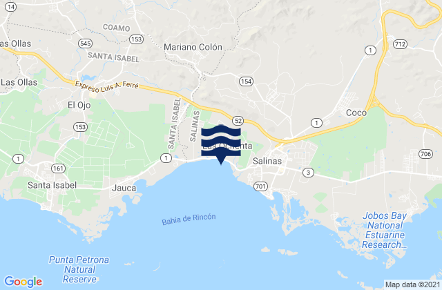 Las Ochenta, Puerto Ricoの潮見表地図