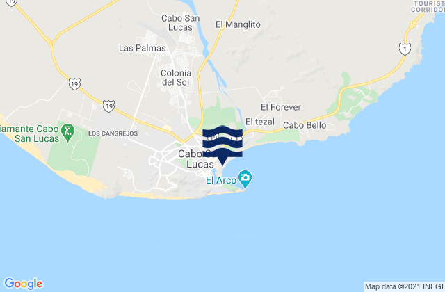 Las Palmas, Mexicoの潮見表地図