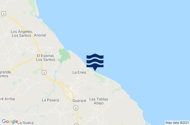 Las Palmitas, Panamaの潮見表地図