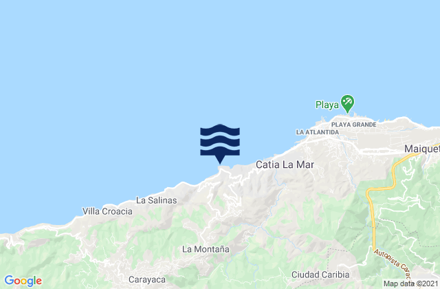 Las Salinas, Venezuelaの潮見表地図