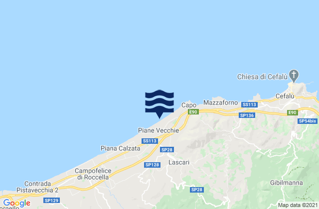 Lascari, Italyの潮見表地図