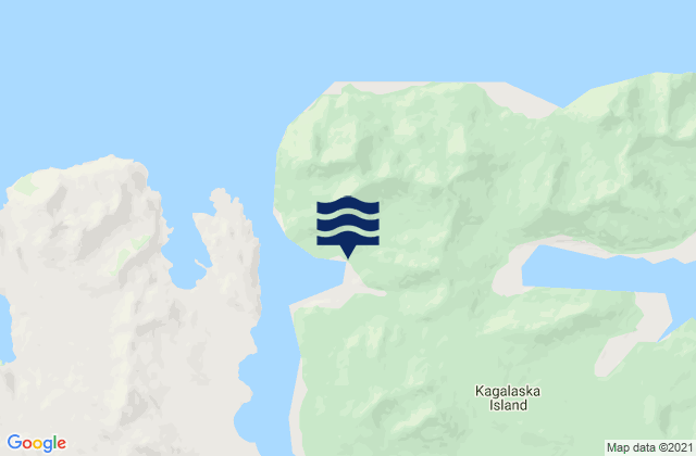 Laska Cove Kagalaska Island, United Statesの潮見表地図