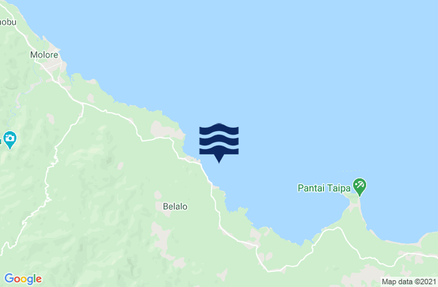 Lasolo Bay, Indonesiaの潮見表地図