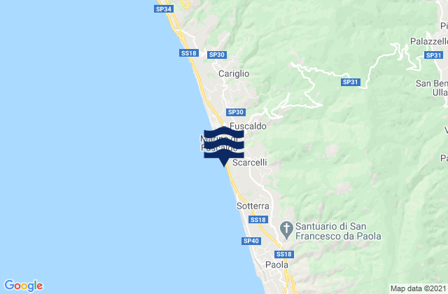 Lattarico, Italyの潮見表地図