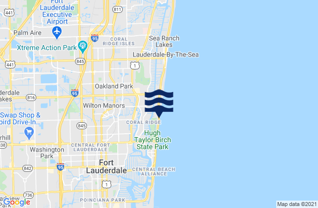 Lauderdale Lakes, United Statesの潮見表地図