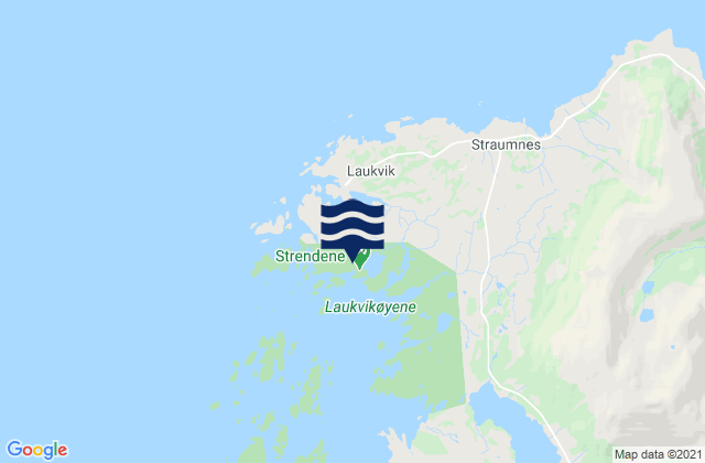 Laukvika, Norwayの潮見表地図