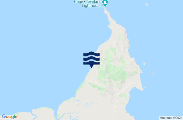 Launs Beach, Australiaの潮見表地図