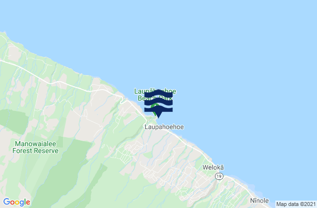 Laupāhoehoe Point, United Statesの潮見表地図