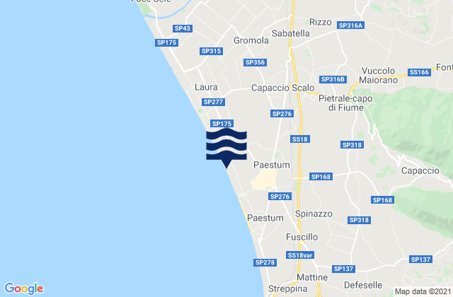 Laura, Italyの潮見表地図