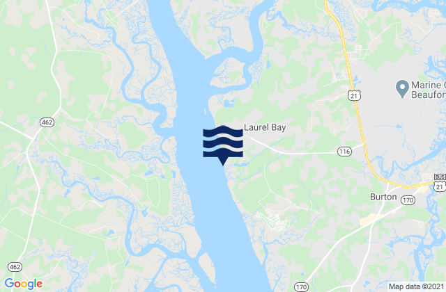 Laurel Bay, United Statesの潮見表地図