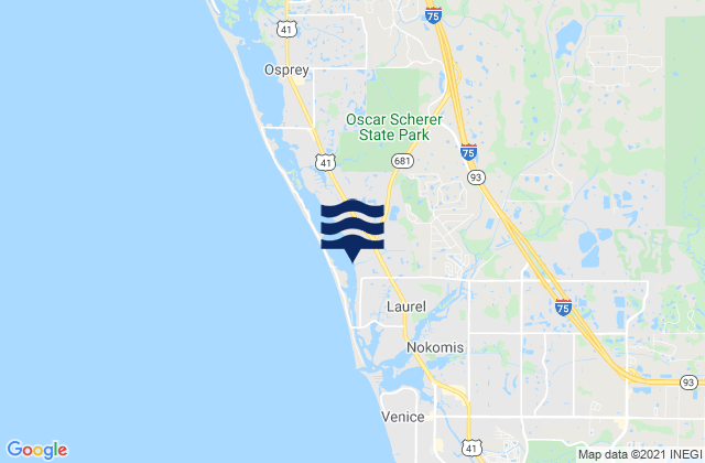 Laurel, United Statesの潮見表地図