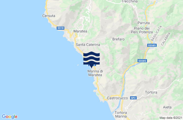 Lauria, Italyの潮見表地図
