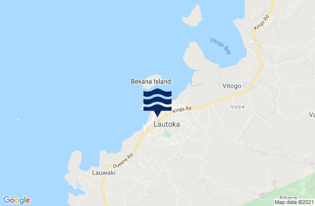 Lautoka, Fijiの潮見表地図