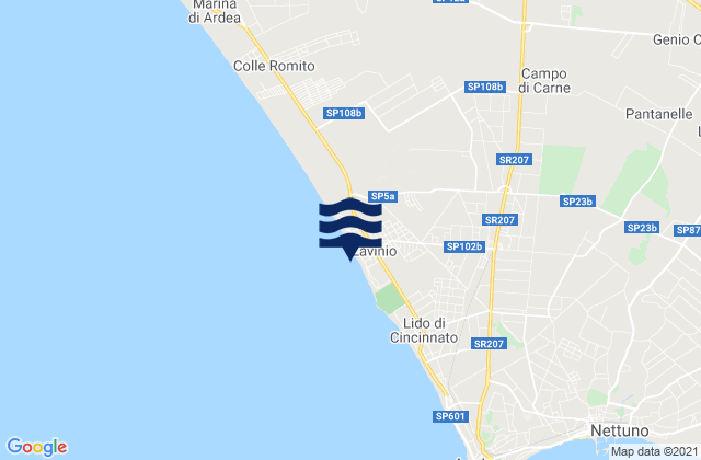 Lavinio, Italyの潮見表地図