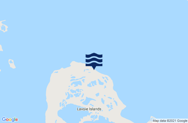 Lavoie Islands, Canadaの潮見表地図