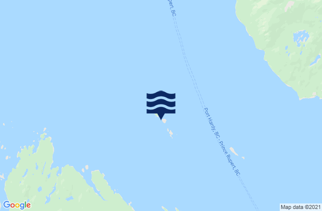 Lawyer Islands, Canadaの潮見表地図