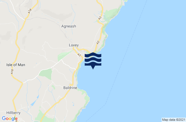 Laxey Bay, Isle of Manの潮見表地図