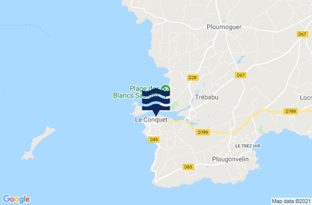 Le Conquet, Franceの潮見表地図