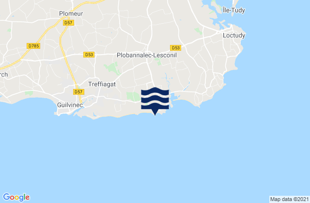 Le Goudoul, Franceの潮見表地図