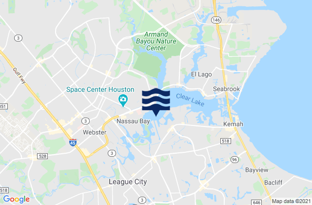 League City, United Statesの潮見表地図