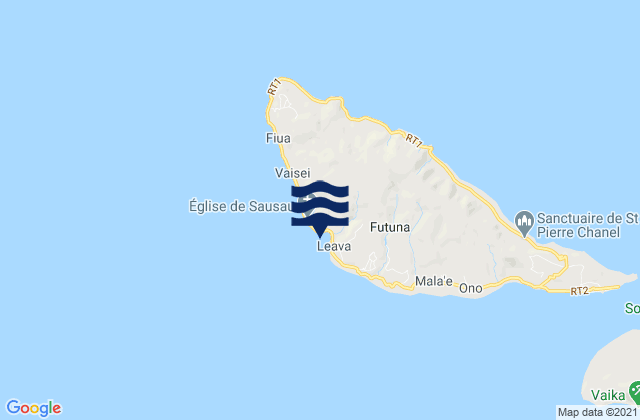 Leava, Wallis and Futunaの潮見表地図