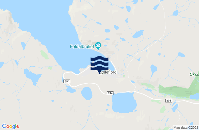 Lebesby, Norwayの潮見表地図