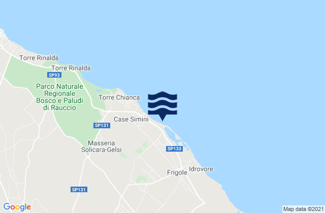 Lecce, Italyの潮見表地図
