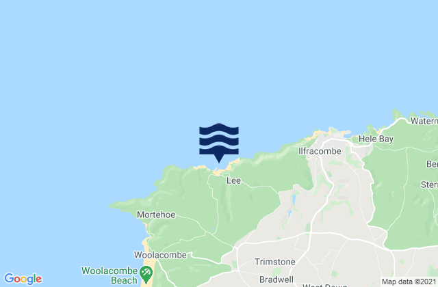 Lee Bay, United Kingdomの潮見表地図