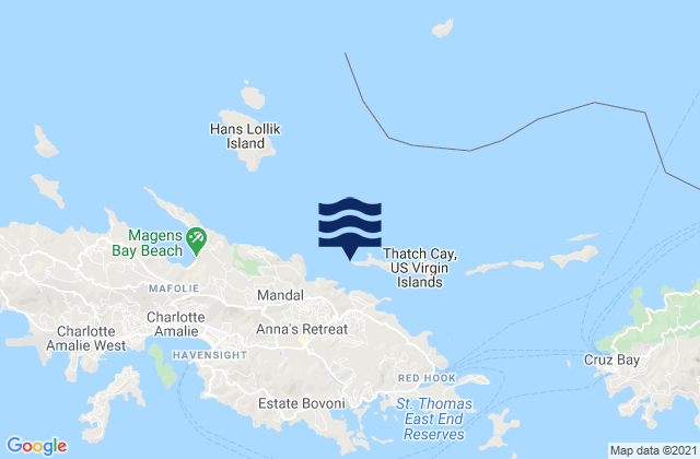 Lee Point, U.S. Virgin Islandsの潮見表地図