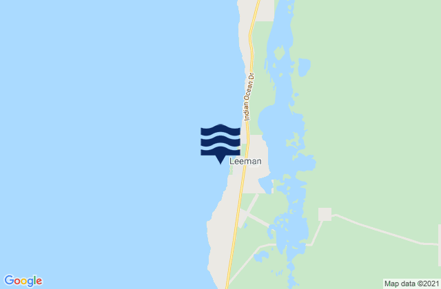 Leeman, Australiaの潮見表地図