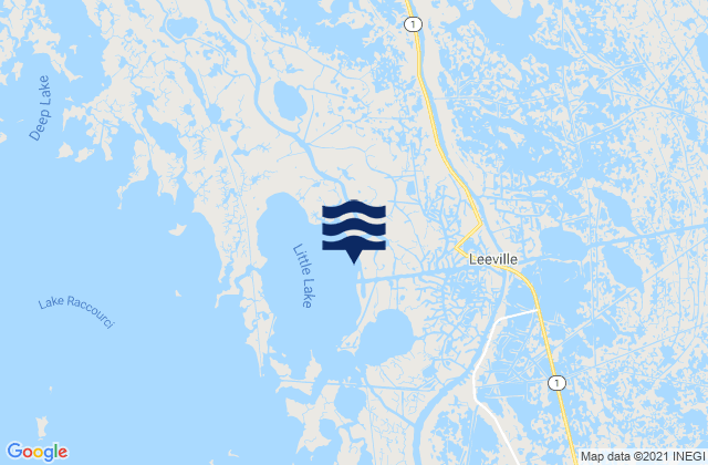 Leeville Bayou Lafourche, United Statesの潮見表地図