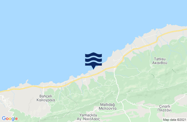 Lefkónoiko, Cyprusの潮見表地図